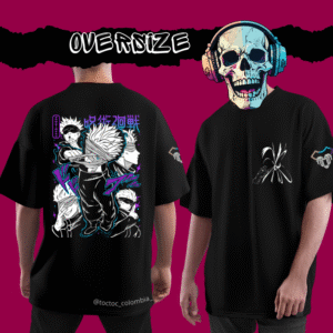 Camiseta Oversize – Gojo Jujutsu Edition | Estilo anime, poder y oscuridad